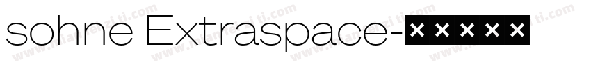 sohne Extraspace字体转换